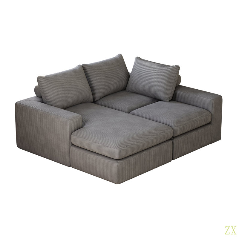 ソファー 専用 Latitude Run® Boneless Boneless Couch With Chaise, L-Shaped Modern